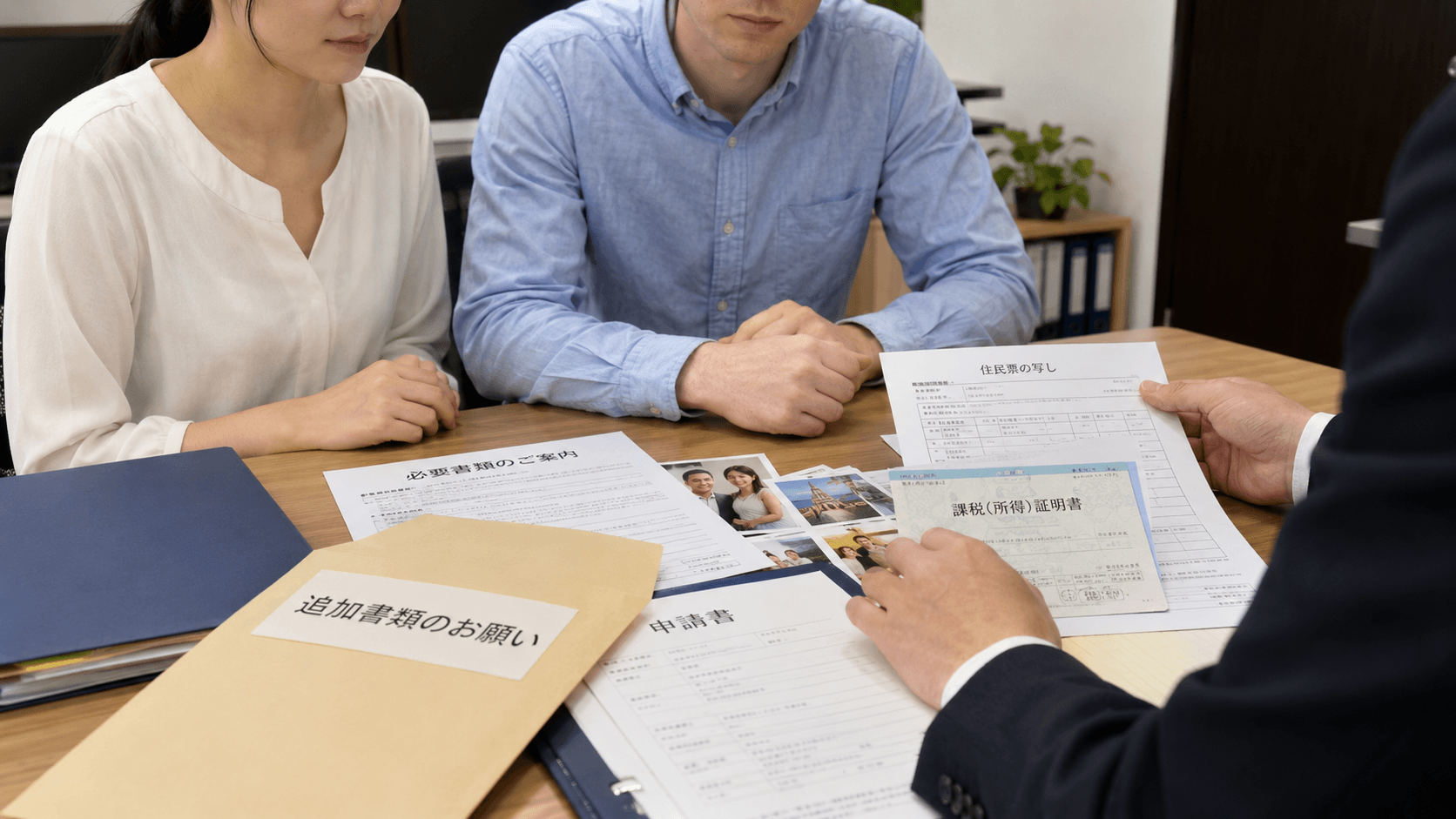入管から追加書類通知が届いたときに確認するイメージ