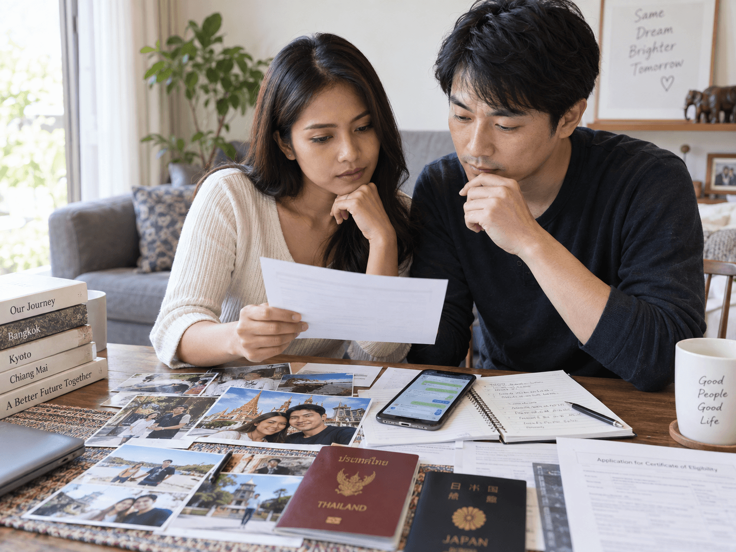 タイ人との国際結婚や配偶者ビザの審査で注意するポイントのイメージ