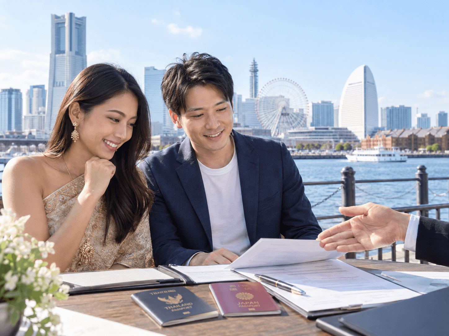 横浜市でタイ人との国際結婚や配偶者ビザについて相談するイメージ