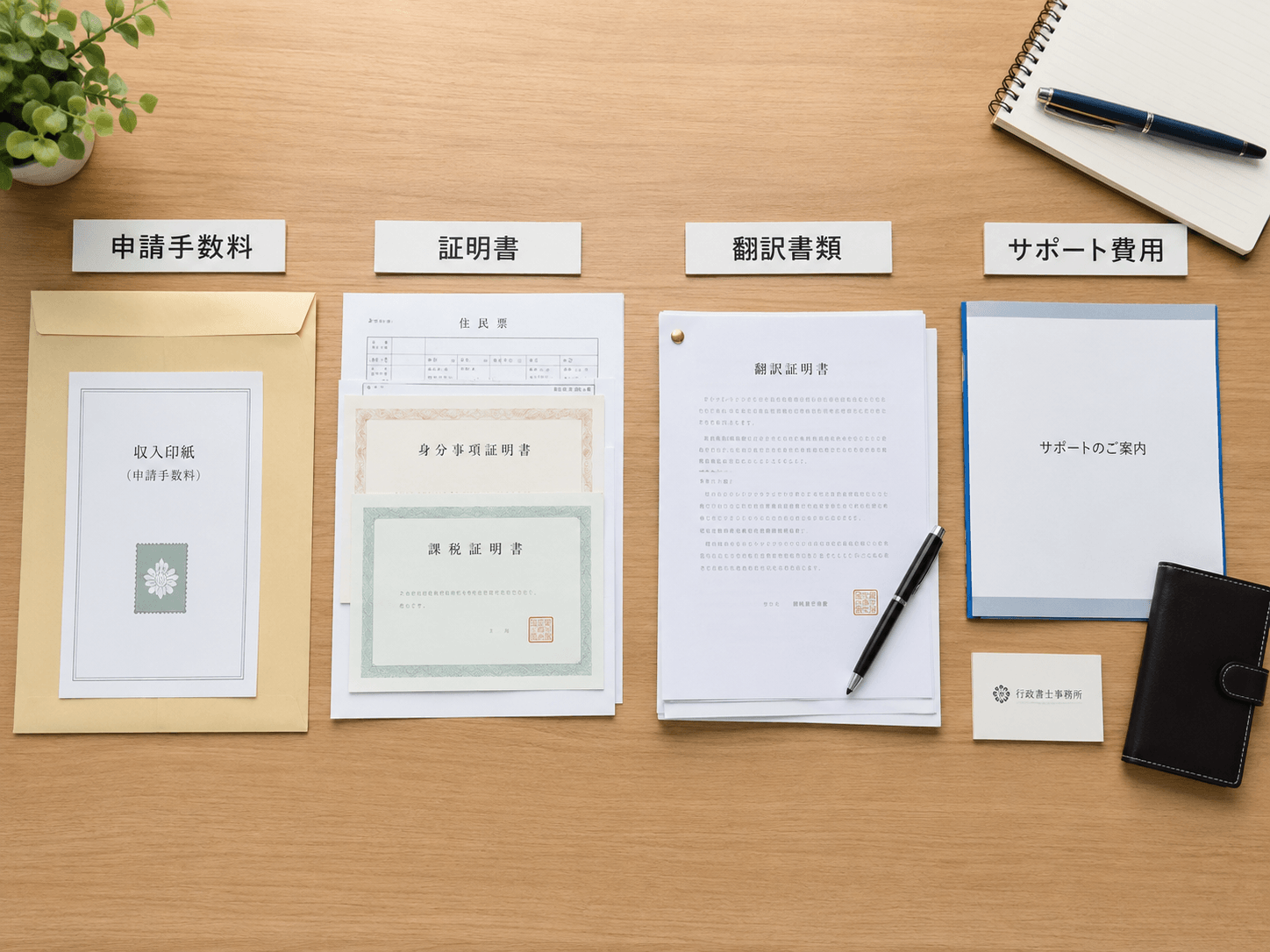 永住権の申請にかかる費用の内訳