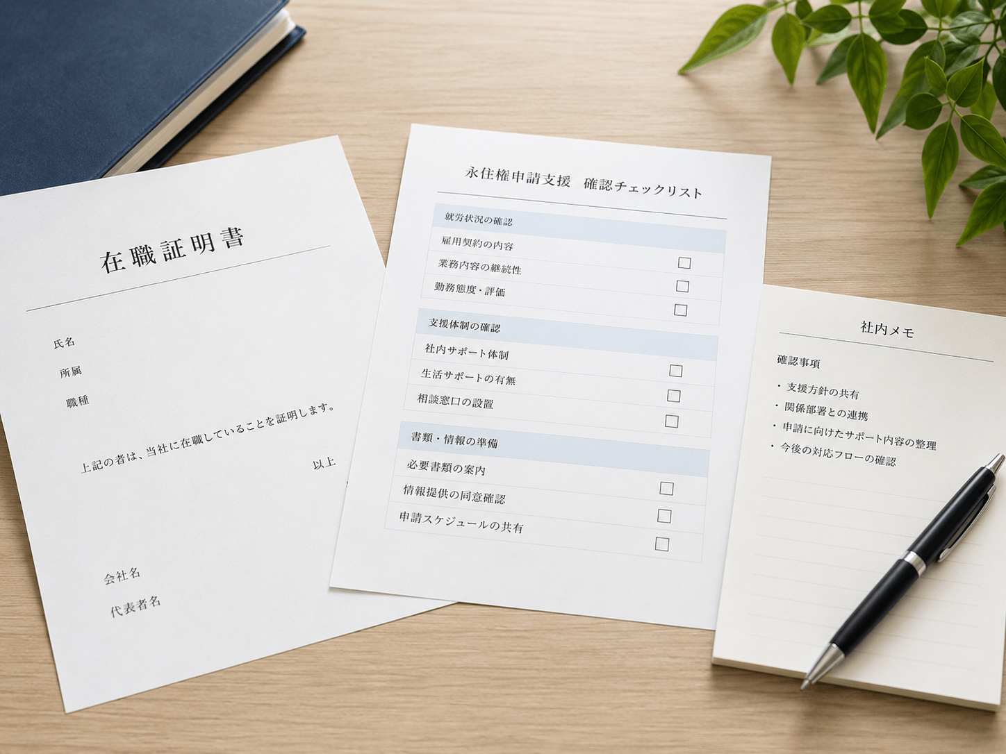 外国人社員の永住権申請を支援する企業の確認事項